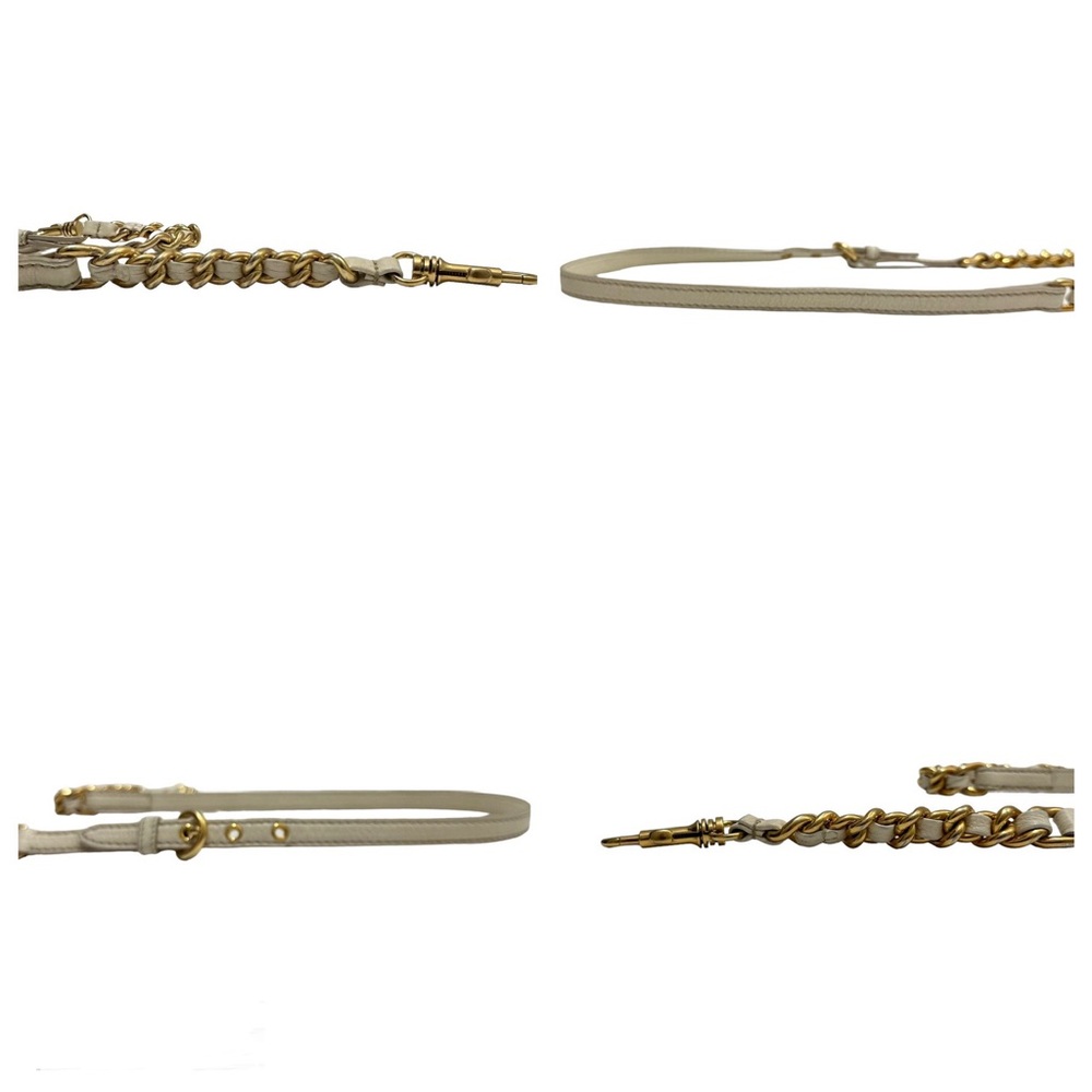 Miu Miu Pebbled Leather Crossbody Shoulder Hand Bag Satchel East West Off White - Picture 16 of 17